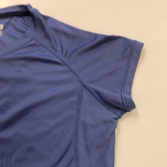 Marmot M Top Blue Grey Design Exercise structure short sleeve crew Excellent - Picture 3 of 11